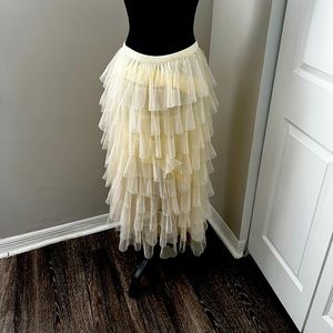 Beige Tulle skirt
